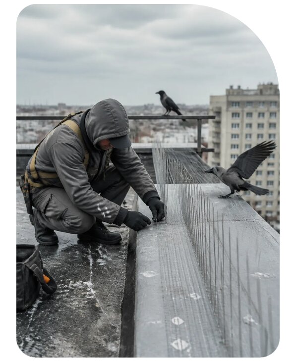 Защита от ворон под ключ в Долгопрудном по цене от 5073 р. | Сенат-Длг